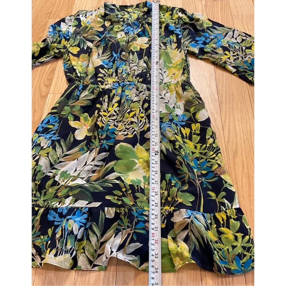 J. Crew Watercolor Floral Silk Dress